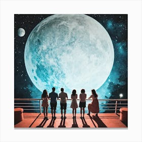 Moon And The Stars 9 Canvas Print