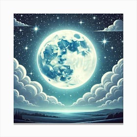 Full Moon In The Sky 8 Canvas Print