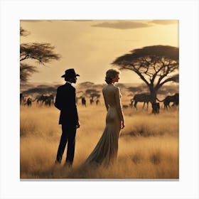 Princess Diana and Michael jackon at Ngorongoro Crater Canvas Print