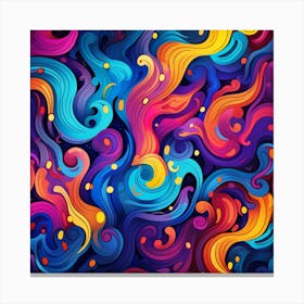 Abstract Colorful Wavy Background 1 Canvas Print