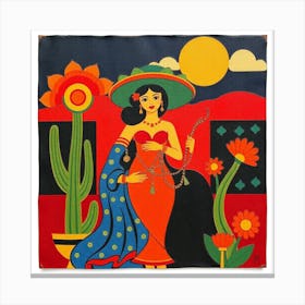 Mexican Lady Canvas Print