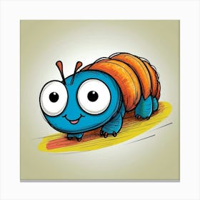 Cartoon Caterpillar Canvas Print