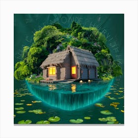 House In The Water Canvas Print