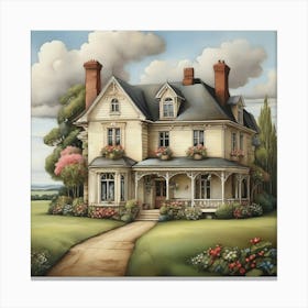 Country House Art Print 1 Canvas Print