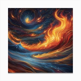 Fire In The Sky Canvas Print