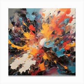 Explosion paintings art print Canvas Print