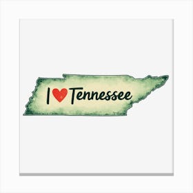 I Love Tennessee Canvas Print