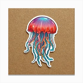 Sticker Of Jellyfish 4165734907 Canvas Print