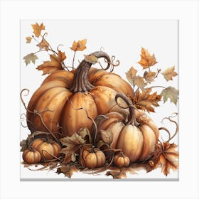 Autumn Pumpkins Canvas Print