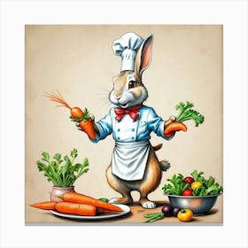 Chef Rabbit 5 Canvas Print