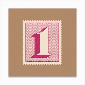 One Stamp Typography Square Canvas Print