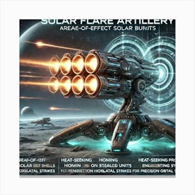 Solar Flare Artillery 1024x1024 Canvas Print