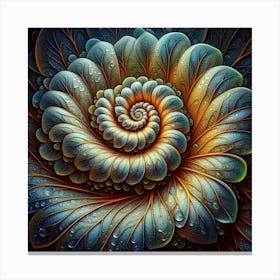 Spiral Flower Canvas Print