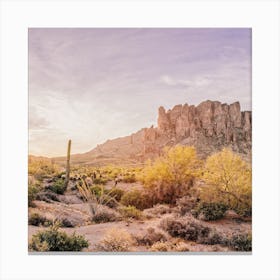 Superstition Mountain Desert Canvas Print