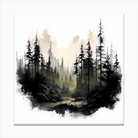 Duskfall In The Forest Canvas Print