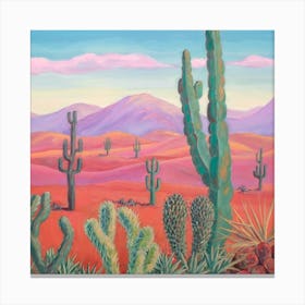 Cactus In The Desert 2 Canvas Print