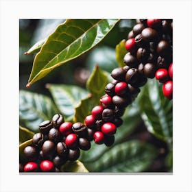 Coffee Beans On A Tree 45 Canvas Print