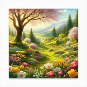 Spring In The Countryside Canvas Print