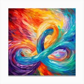 Infinity Symbol Abstract Painting Canvas Print
