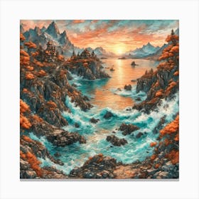 sunset on Killem Bay Canvas Print