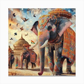 Elephant Festival Canvas Print