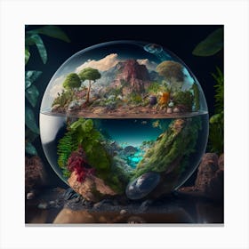 Landscape In A Glass Ball 1 Canvas Print