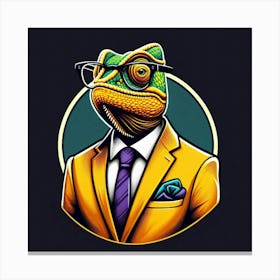 Lizard In A Suit Canvas Print