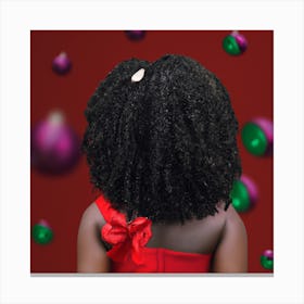 Afro Christmas Girl 002 Canvas Print