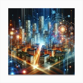 Futuristic City 14 Canvas Print