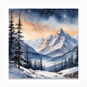 Snowy Mountains 19 Canvas Print