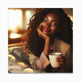 Beautiful Black Woman Canvas Print