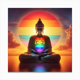 Rainbow Buddha Canvas Print