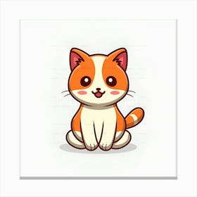 Kawaii Cat 5 Canvas Print