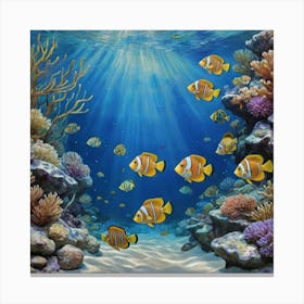 The Splendor of the Coral Garden Clown Fish Canvas Print