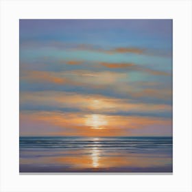 Sunset At The Beach Canvas Print