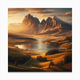 Dolomite Landscape 2 Canvas Print