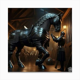 Knight'S Horse Canvas Print