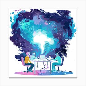 A Team Brainstorming Lofi Illustration 1718665794 4 Canvas Print