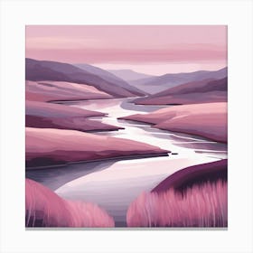 Pink River Canvas Print Canvas Print