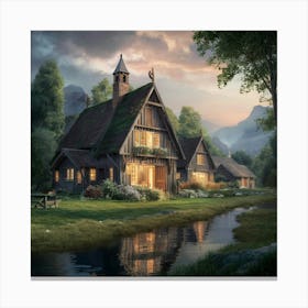 House In The Woods Canvas Print