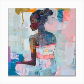 Woman In Meditation Canvas Print