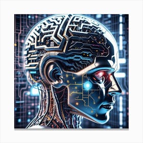 Cyborg Head 27 Canvas Print