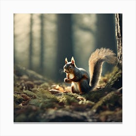 Squirrel In The Forest 206 Canvas Print