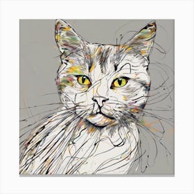 Abstract Cat Canvas Print