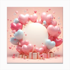 Heart Love Balloons 2 Canvas Print