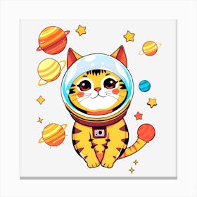 Cat In Space 6 Canvas Print