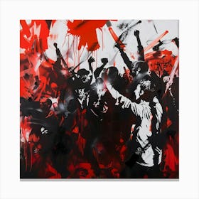 The Crowd, Graffiti, Street Art, Urban Hues Canvas Print