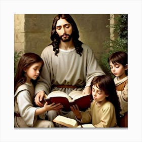 Jesus and the little children  Canvas Print