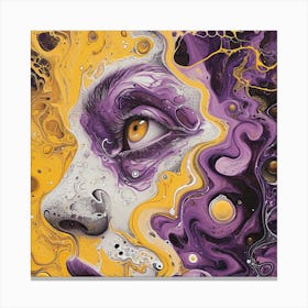 Purple Psychedelic Painting Canvas Print