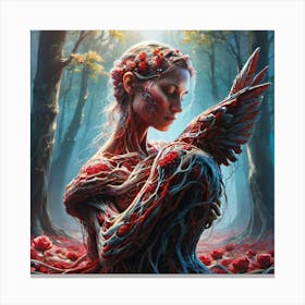 Woman In The Forest 15 Canvas Print